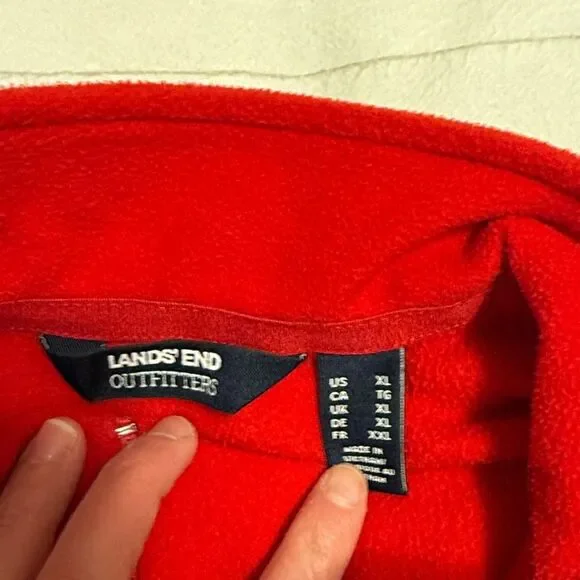 Lands' End Vibrant Red Women's Vest - Picture 3 of 5